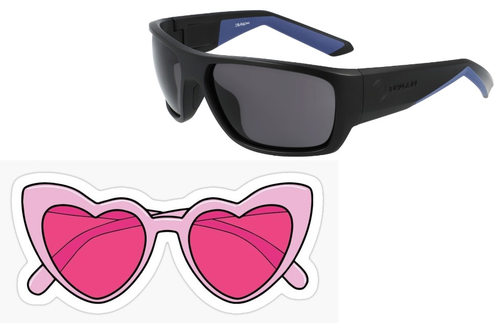 Pink vs dark glasses